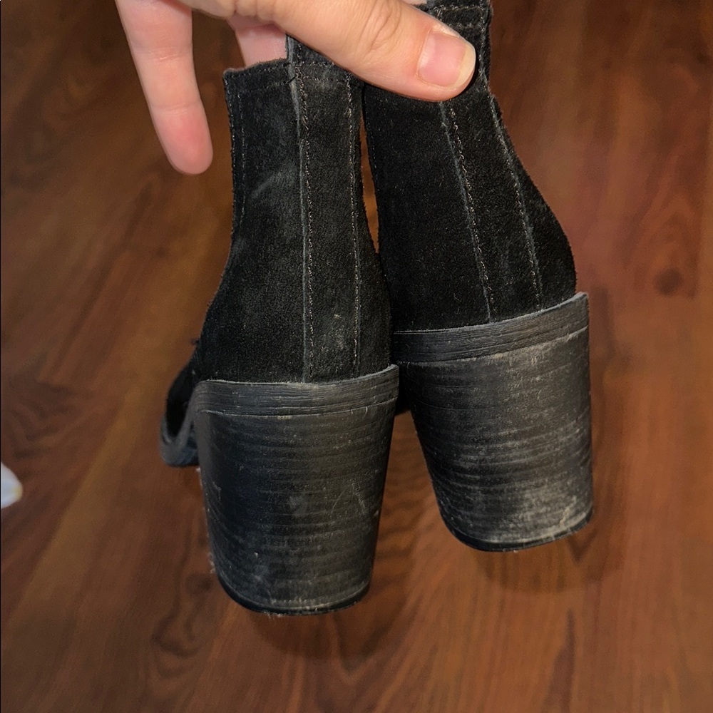 Steve Madden Sharini Black Cutout Bootie 6.5 Classic Chunky Grunge Bohemian - Picture 4 of 4